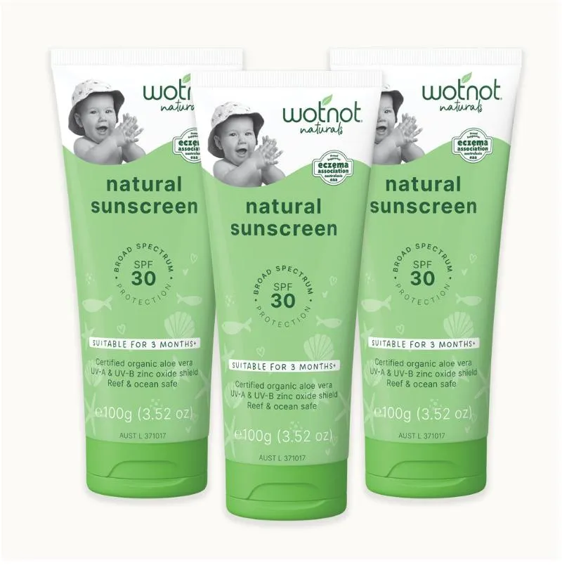 30 SPF Natural Baby Sunscreen - 3x Bulk