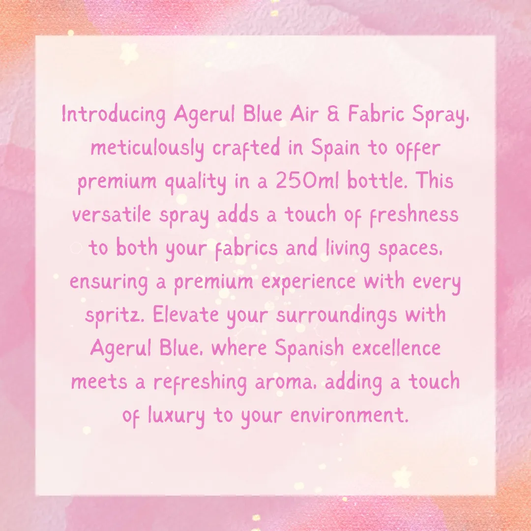 Agerul BLUE Premium Air & Fabric Spray 250ml