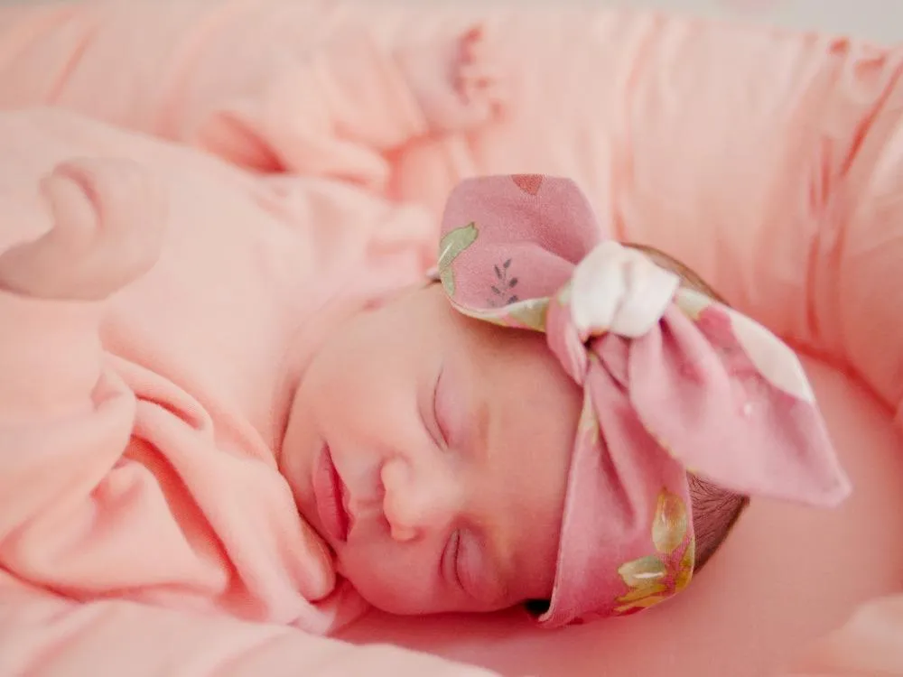 Antique Rose Floral Top Knot Headband