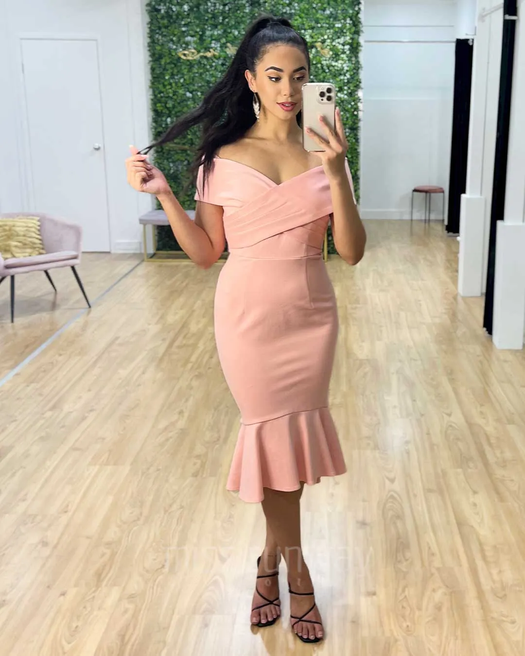 Brienne Midi Dress - Blush