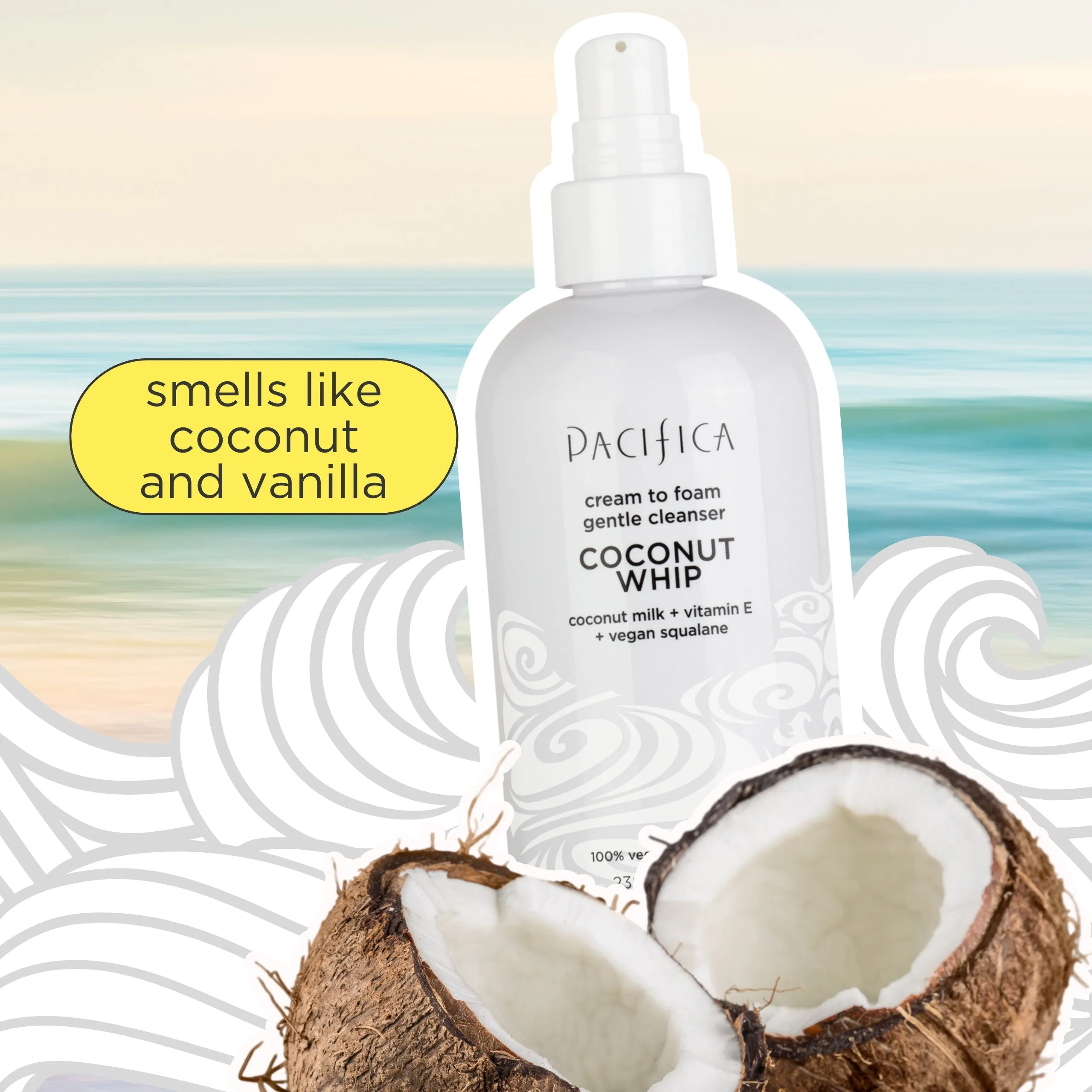 Coconut Whip Cream to Foam Gentle Cleanser