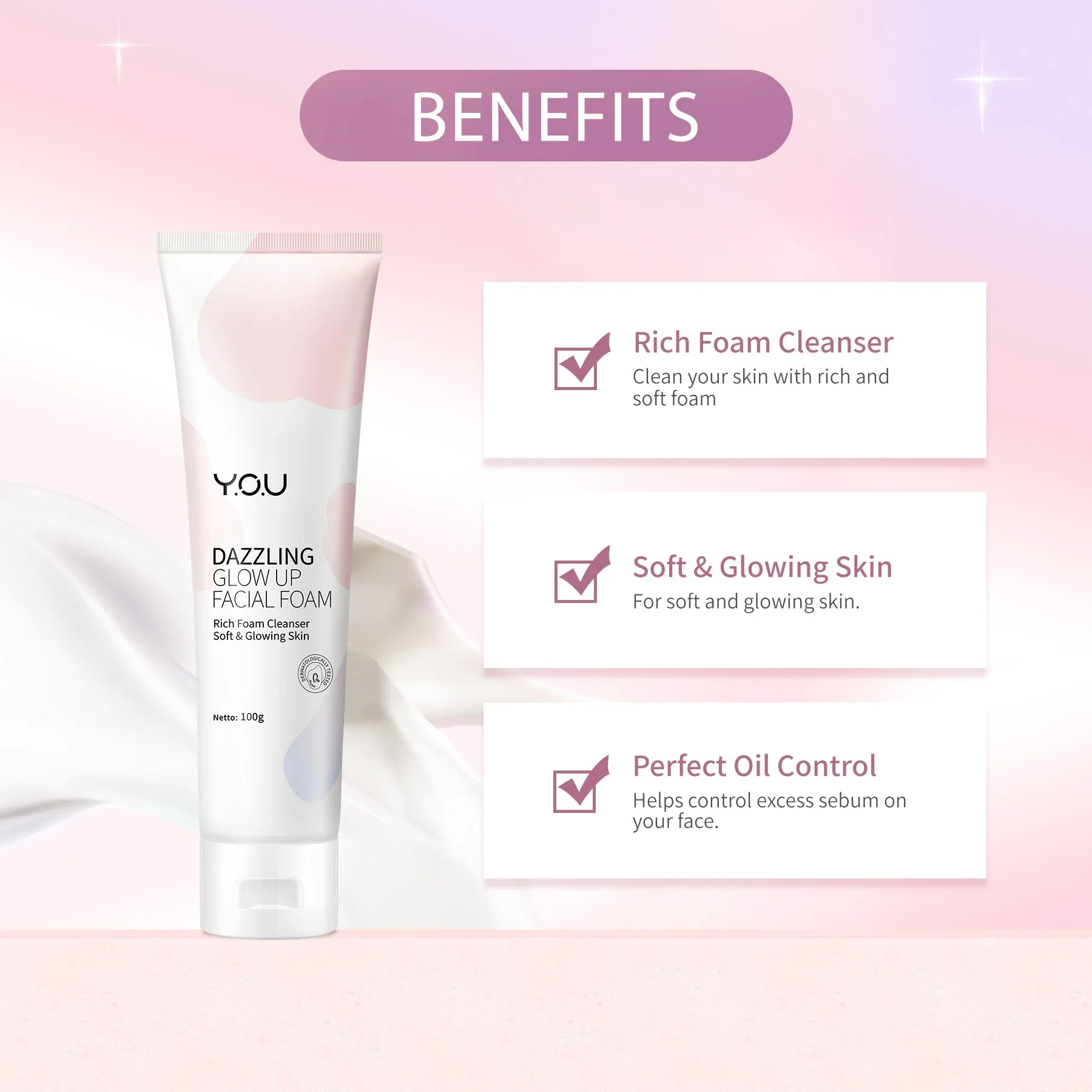 Dazzling Glow Up Facial Foam