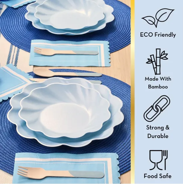 Eco Extra Large Dinner Plate - Sky Blue