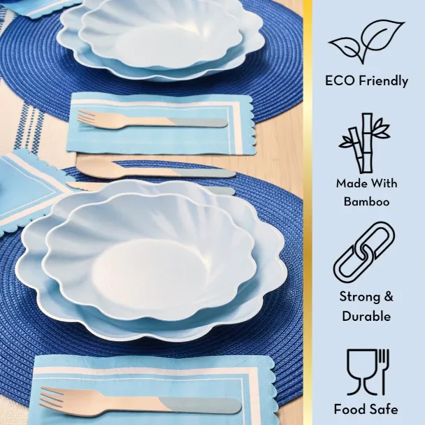 Eco Salad Plate - Sky Blue