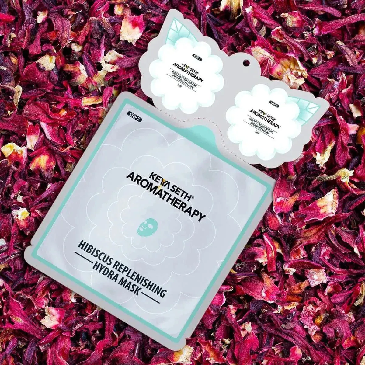 Free Hibiscus Replenishing Hydra 3-In-1 Facial Sheet Mask, Cleanser   Mask   Overnight Serum, Enriched with Hyaluronic Acid & Vitamin E