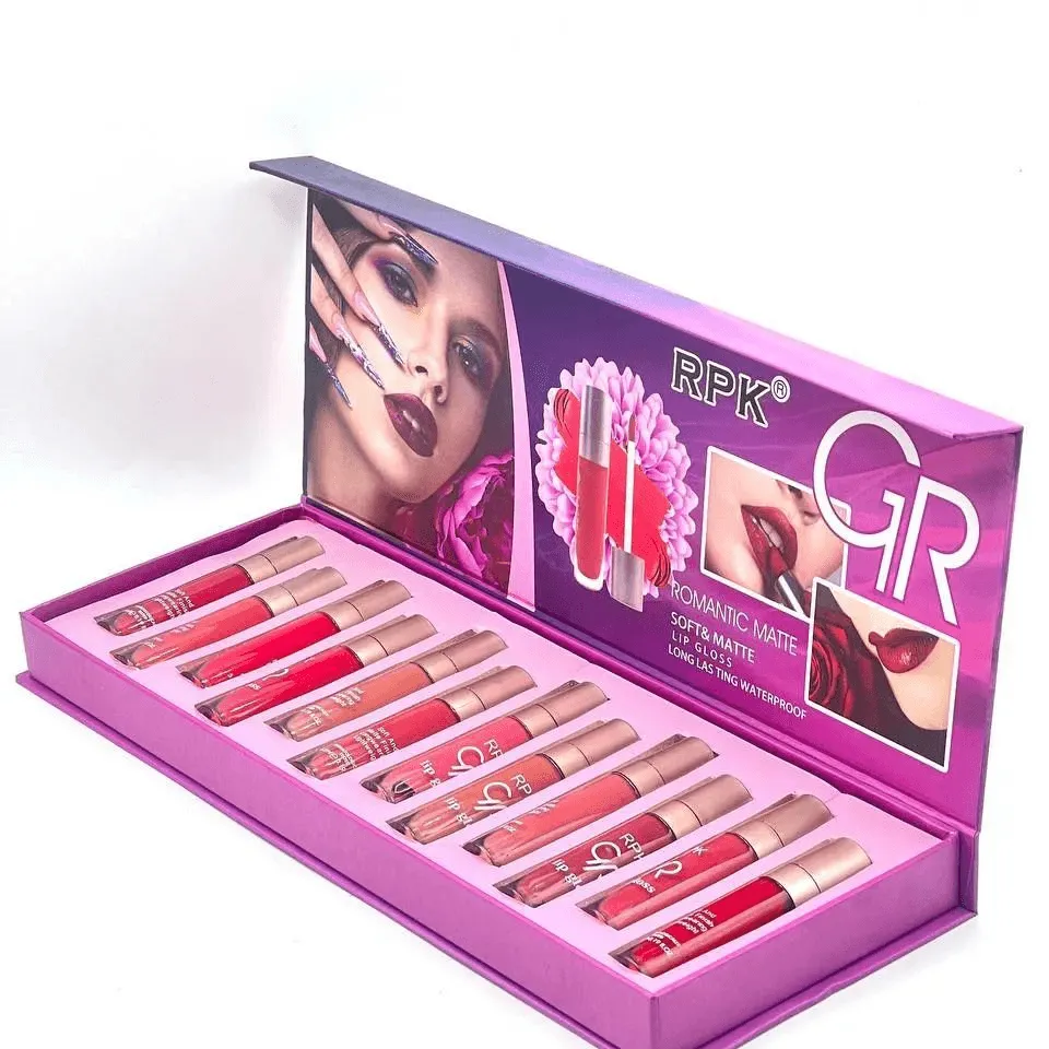 GR Soft & Matte Lip Gloss Long Lasting Waterproof - 12Pcs