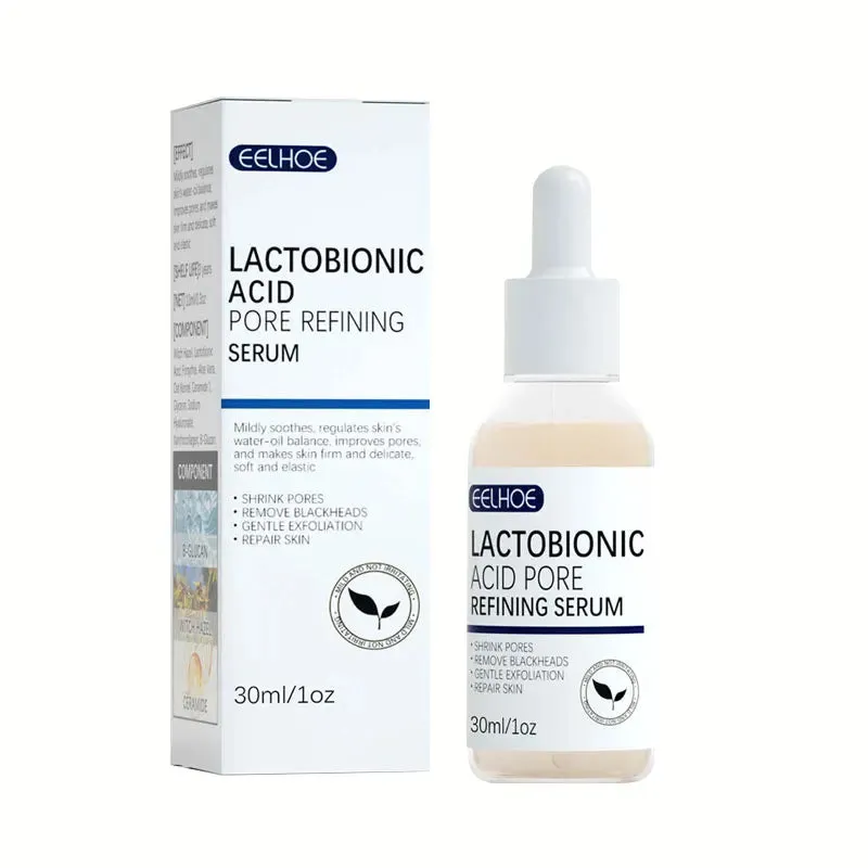 Lactobionic Acid Shrink Pores Facial Serum Firm Moisturizing Essence Liquid Repair Face Pores Beauty Skin Care Korean Cosmetics