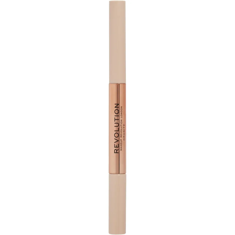 Makeup Revolution Fluffy Brow 2-In-1 Blade Pencil & Clear Brow Gel Duo