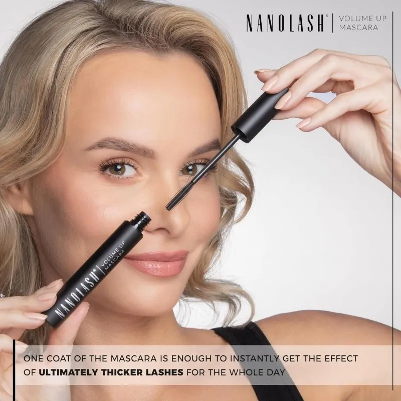 Nanolash Volume Up Mascara 10 ml - thickening mascara, effect of full and thick eyelashes, increasing volume, volumizing mascara, black mascara