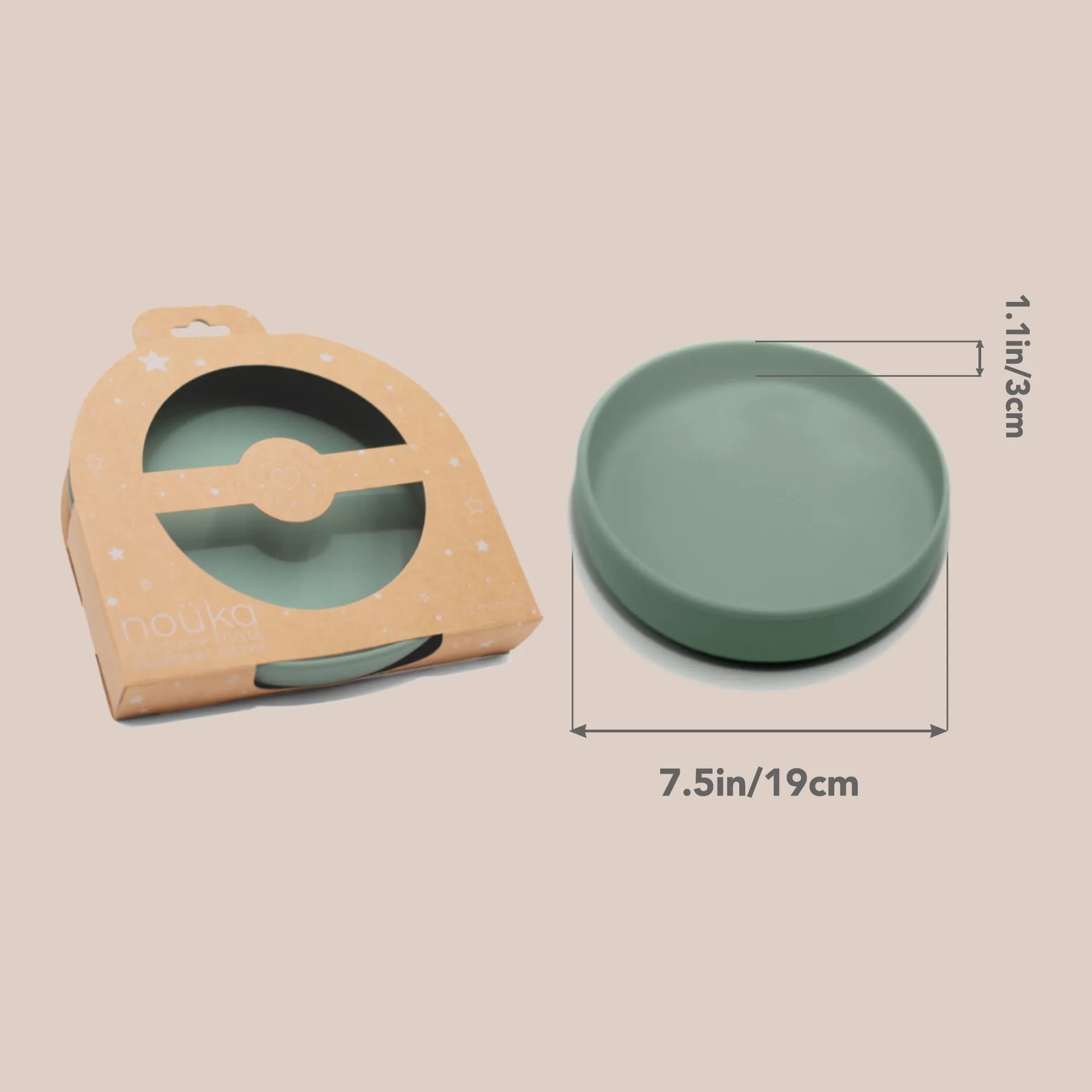 noüka Flat Plate- Soft Blush