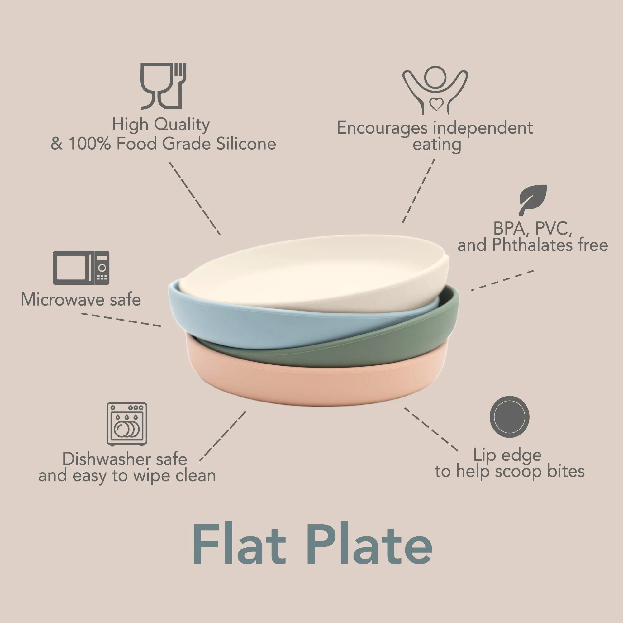 noüka Flat Plate- Soft Blush