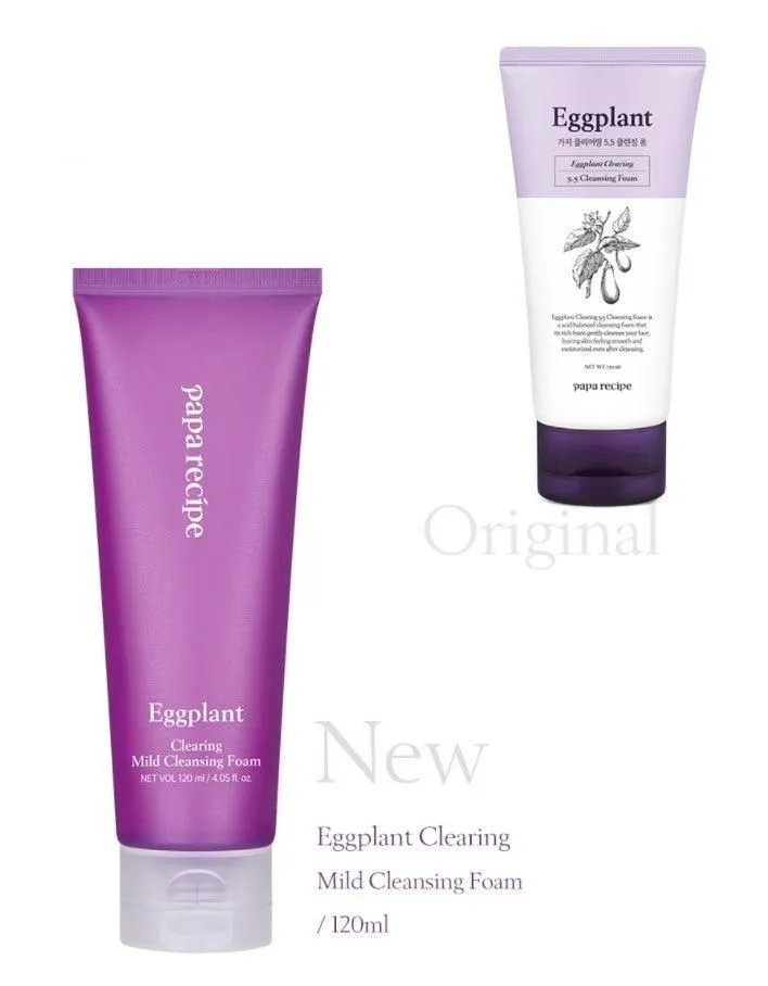 papa recipe Eggplant Clearing Mild Cleansing Foam 120ml