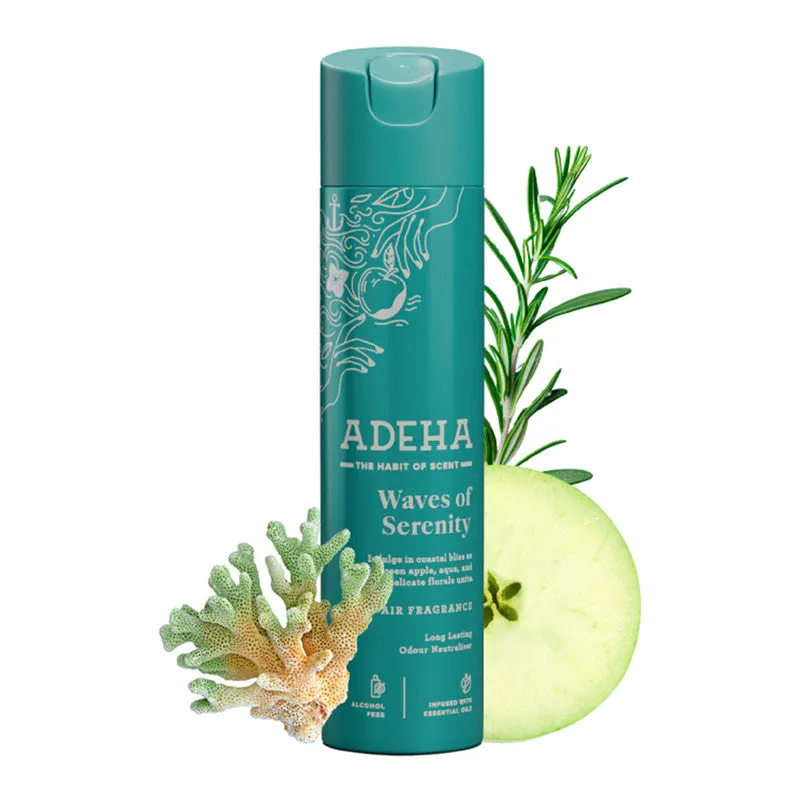 Room Air Freshener Spray | Waves of Serenity | Room Freshener for Home & Office | 218 ml