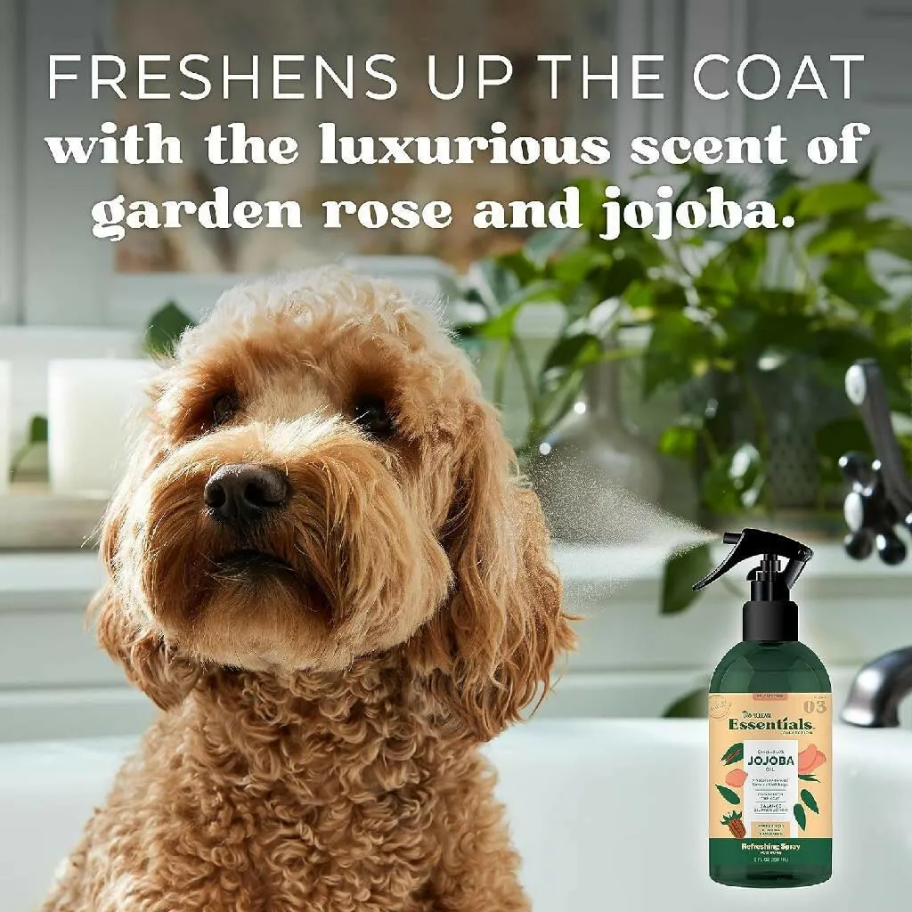 TropiClean Essentials Jojoba Oil Refreshing Coat Spray For Dogs (8 oz)